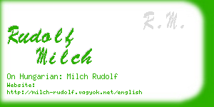 rudolf milch business card